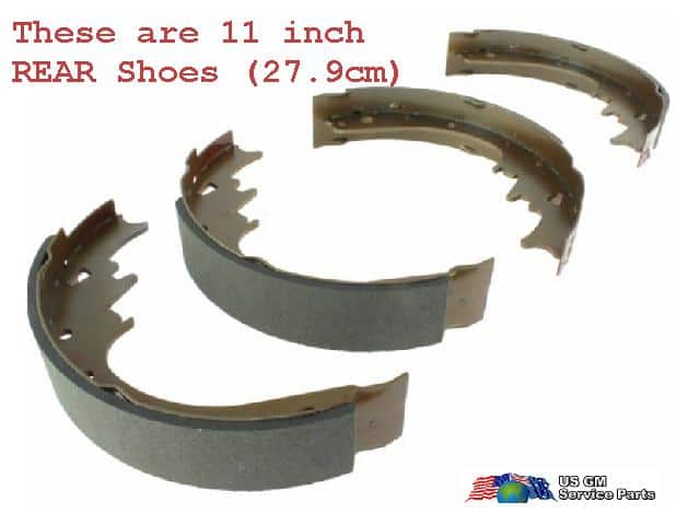 Brake Shoes: REAR 65-70 GM various - 11 Inch